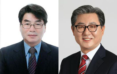 31일 임명 발표난 강남훈 경남도 공보특별보좌관(왼쪽)과 오태완 정무조정실장.