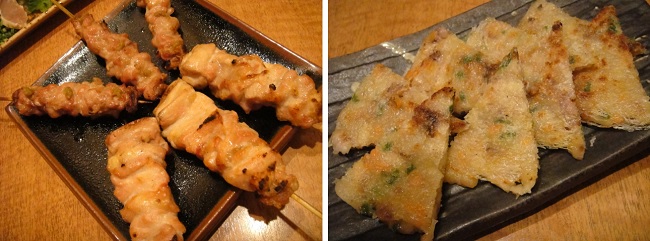           닭 목살과 부침개입니다. 우리나라 부침개 역시 일본에서 김치만큼 잘 알려진 우리 먹거리입니다.