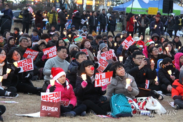 '박근혜퇴진 9차 경남시국대회'가 24일 오후 창원광장에서 열렸다.