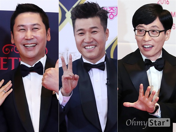  2016년 방송 3사의 연예대상 수상자가 모두 결정됐다. SBS는 신동엽, KBS는 김종민, MBC는 유재석에게 돌아갔다.