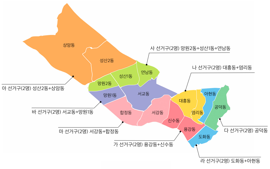  마포구의회 현행 선거구