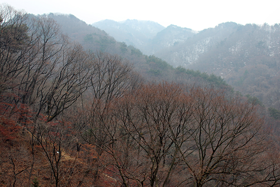 영원산성에서 바라본 치악산