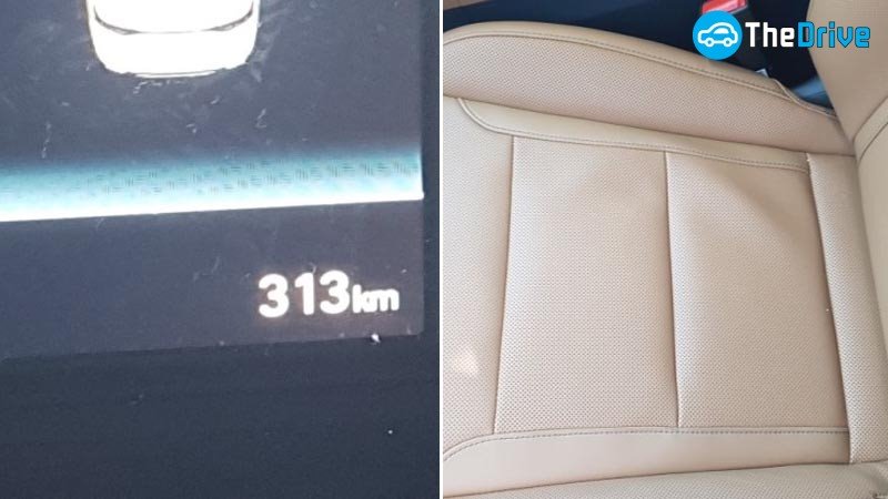 313km를 주행한 그랜저 IG의 시트 