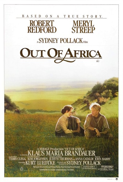  메릴 스트리프의 대표작 중 하나인 <아웃 오브 아프리카>. 당시 주요 영화제 여우주연상을 휩쓸었지만 정작 아카데미에선 상을 놓치고 말았다