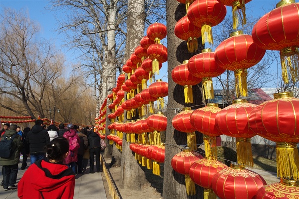 중국 최대 명절인 춘절에 열리는 묘회 풍경