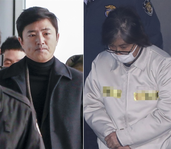  최순실씨와 그의 비리를 폭로한 고영태 전 더블루K 이사가 국정농단 사태 이후 처음으로 법정에서 마주했다.

고영태 전 이사가 6일 오후 서울 서초구 서울중앙지방법원에서 열린 재판에 증인으로 출석하고 있다(왼쪽사진). 최순실씨가 이날 오전 호송차에서 내려 공판이 열리는 법정으로 향하고 있다.