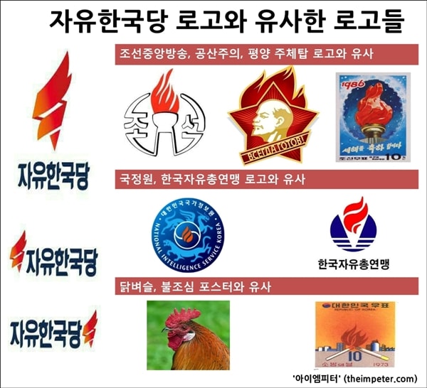 자유한국당 로고와 유사한 로고들