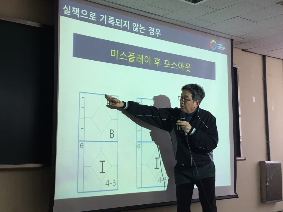 김태선 기록위원 김태선 기록위원이 열성적인 강의를 펼치고 있다.