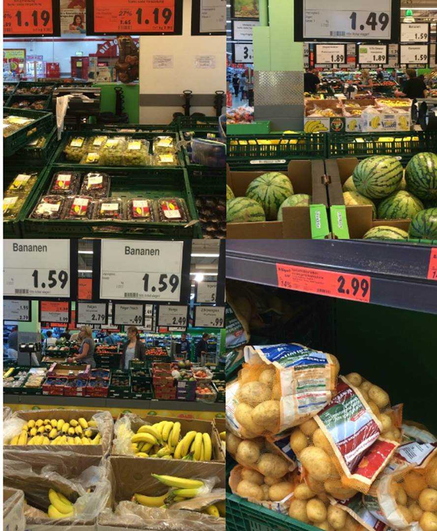 독일 마트의 저렴한 과일, 채소 