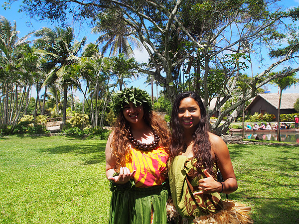 폴리네시안 문화센터에서 만난 하와이 원주민 모습