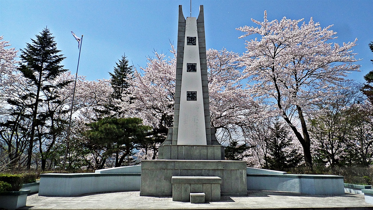 충혼탑 현산공원에 설치된 기념탑 가운데 가장 높은 높이 8.85m, 가로 4.5m로 3.1운동 당시 돌아가신 순국선열과 6.25동란과 베트남전쟁에 참전해 산화한 양양출신 315위의 넋을 추모하고자 1966년 6월 6일 건립되었다.