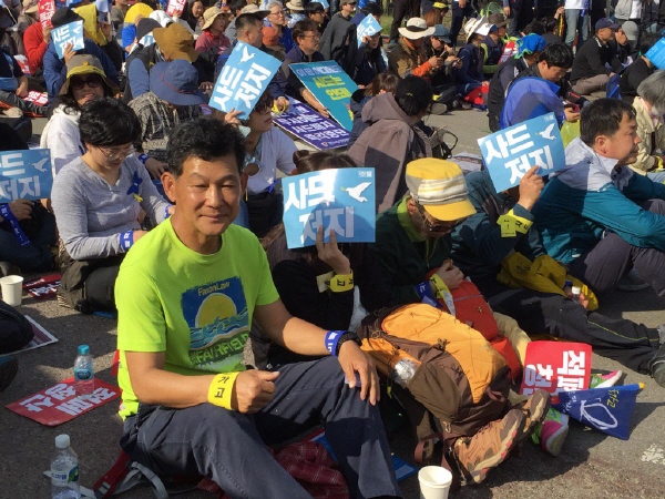 4월8일(토), 2차소성리범국민평화행동에서 만난 '통일 마라토너' 강명구