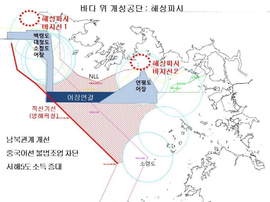 현행 영해법에 직선기선은 덕적도 부근 소령도에서 끝난다. 헌재 판단대로 서해5도 각섬에 직선기선이 아닌, 통상기선을 적용할 경우 각 섬에서 동그란 부분만 영해에 해당하기 때문에, 소령도에서 백령도로 직선기선을 그었을 때와 비교해 보면, 붉은사선으로 그어진 해역만큼 영해에서 누락된다. 