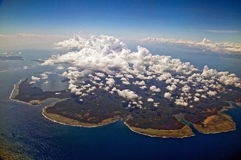 비행기에서 내려다본 필리핀의 작은 섬. 아름답다.
