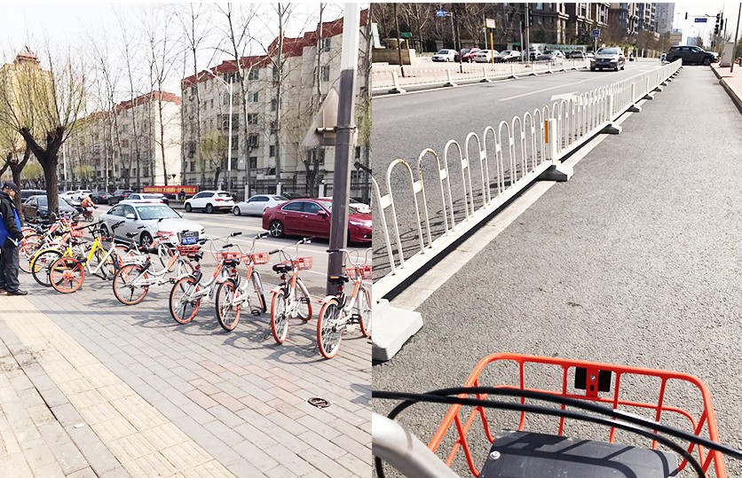 중국 베이징은 자전거 도로가 잘 정비되어 있는 편이다. 