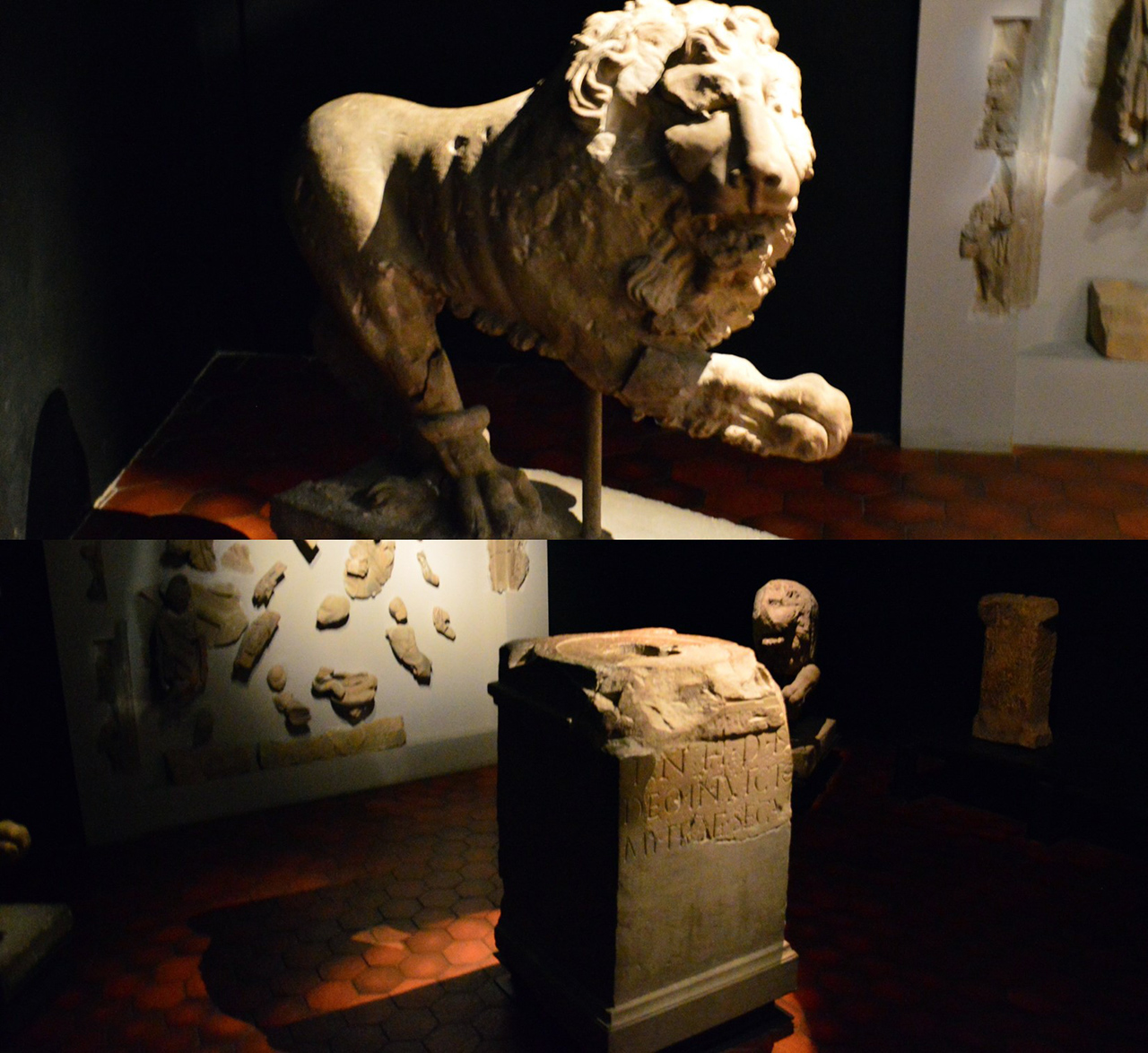 미트라 신에게 바쳐진 성역의 석제 유물들이 로마시대 당시의 종교를 보여준다.