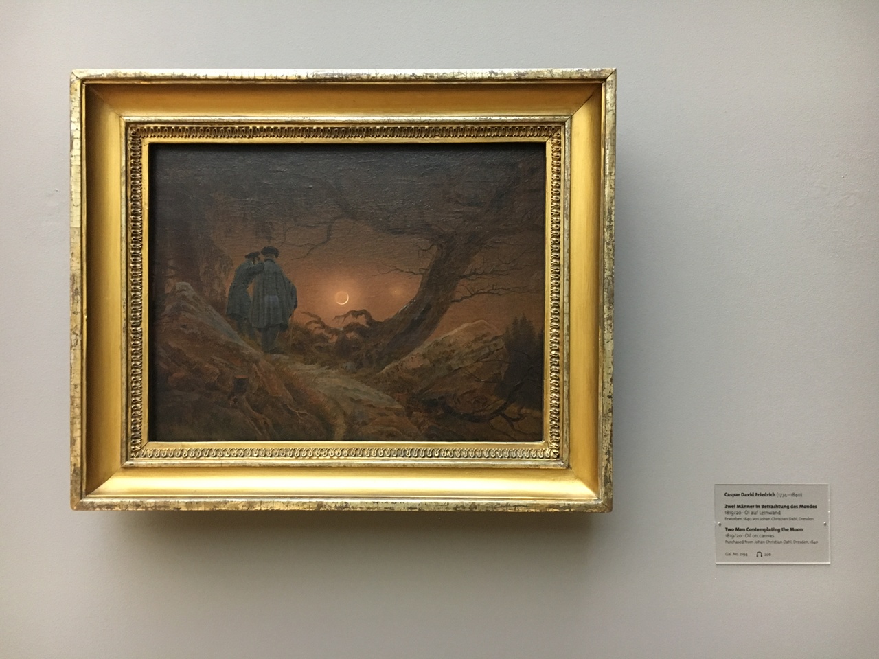 카스퍼 데이비드 프리드리히, 「Two Men Contemplating the Moon」, 1819~1820