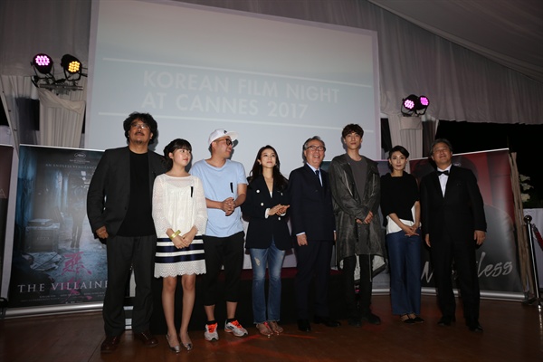  22일 오후 9시 30분 프랑스 칸 시내 한 연회장에서 열린 한국영화의 밤 행사.