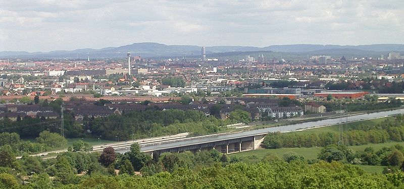 독일 뉘른베르크를 지나는 RMD 운하. 