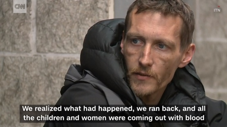 영국 맨체스터 폭탄 테러 현장에서 부상자들을 도와 화제가 된 노숙자 스티븐 존스의 인터뷰 갈무리.