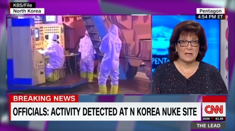 북한 지하 핵실험장의 새로운 움직임 포착을 보도하는 CNN 뉴스 갈무리.