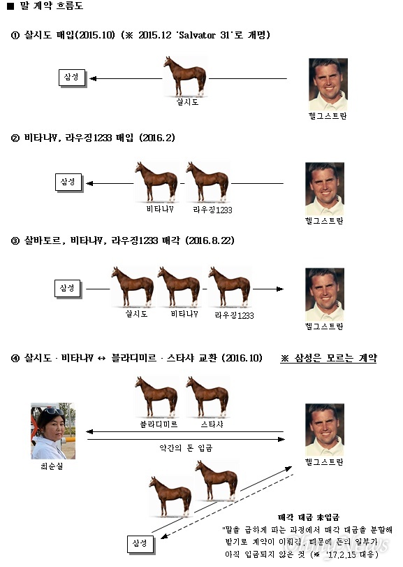 삼성이 최순실씨쪽에 뇌물로 넘겼다는 의혹을 받고 있는 말 '라우싱' 관련해 6월 20일 기자들에게 배포한 자료