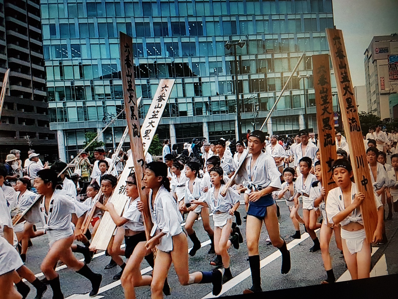 야마가사 예행연습 삼대나 사대에 걸쳐 함께 야마가사 예행연습중