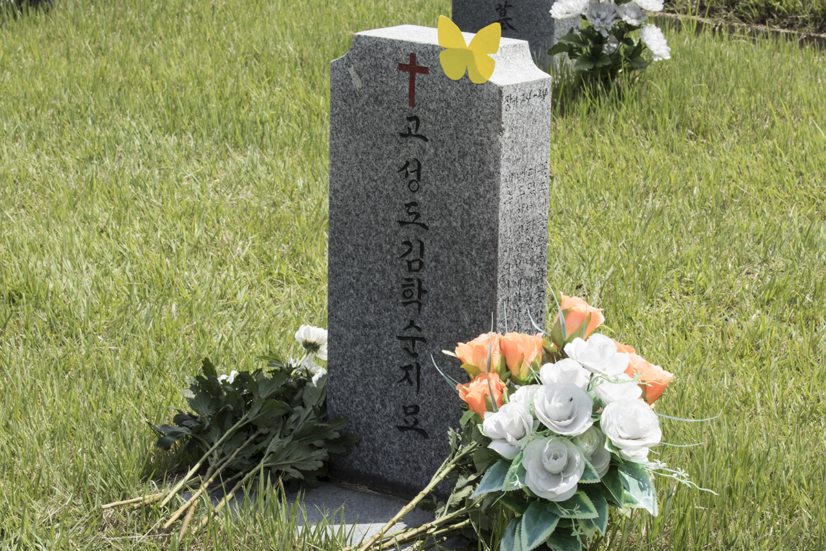  1991년 8월14일 위안부 피해 사실을 처음 알린 고 김학순 할머니 묘소. 