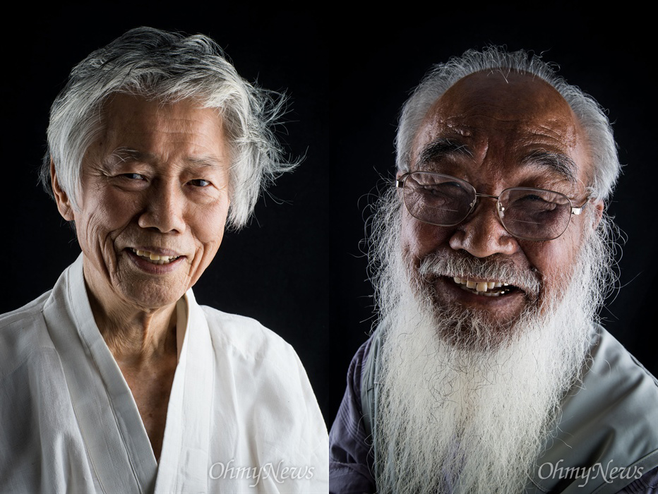  백기완 통일문제연구소장(좌), 문정현 신부(우)