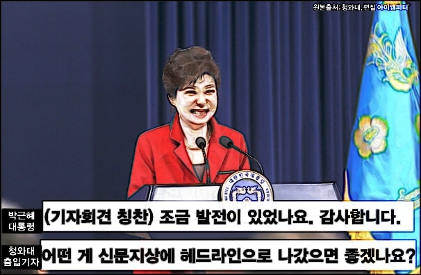박근혜 신년기자회견, 사전에 질문자와 질의 내용이 각본으로 정해진 ‘연출’이었다.
