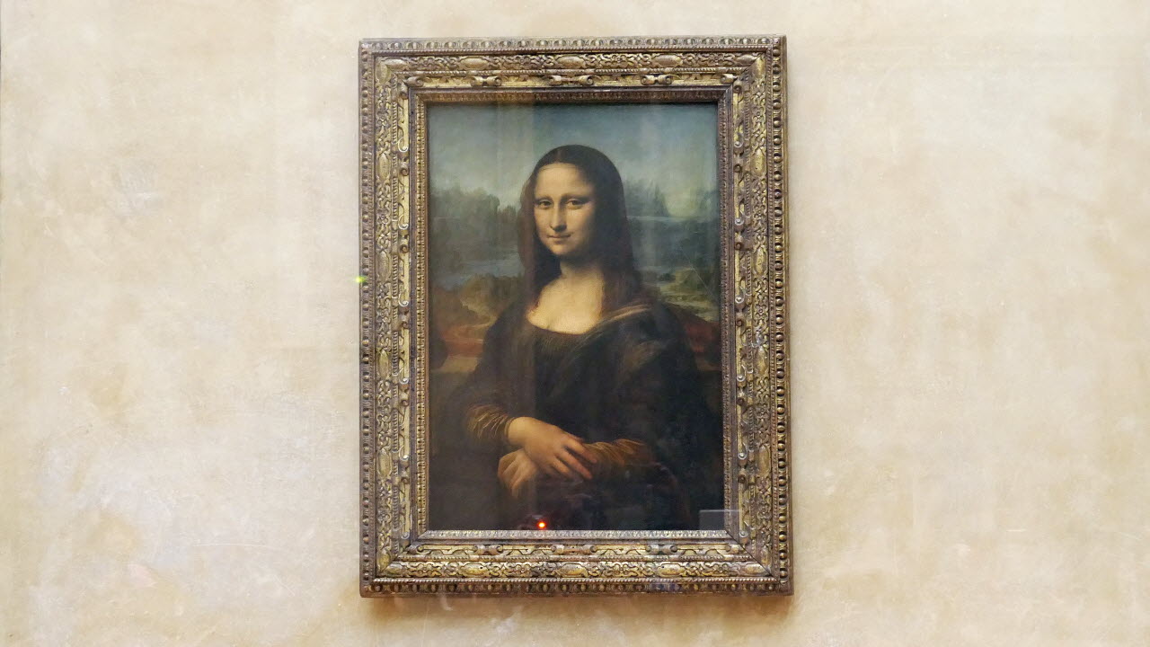 파리 루브르미술관의 ‘모나 리자(La Joconde, portrait de Monna Lisa)’ by 레오나르도 다빈치 
