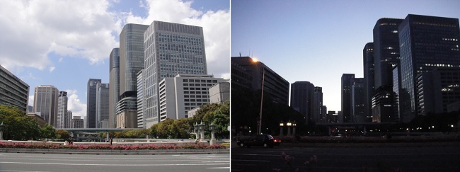           사진 오른쪽 건물은 오사카에서 처음 시작된 아사히신문 본사와 관련 건물입니다. 