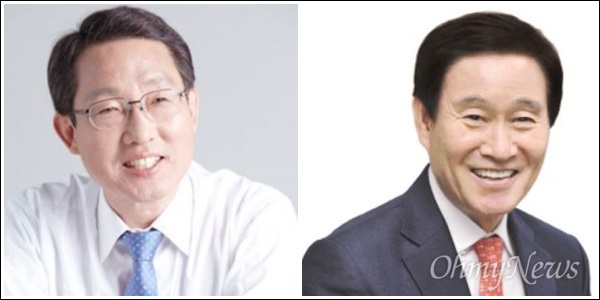 내년 지방선거에서 자유한국당 대구시장 후보로 거론되는 김상훈 의원과 곽대훈 의원.