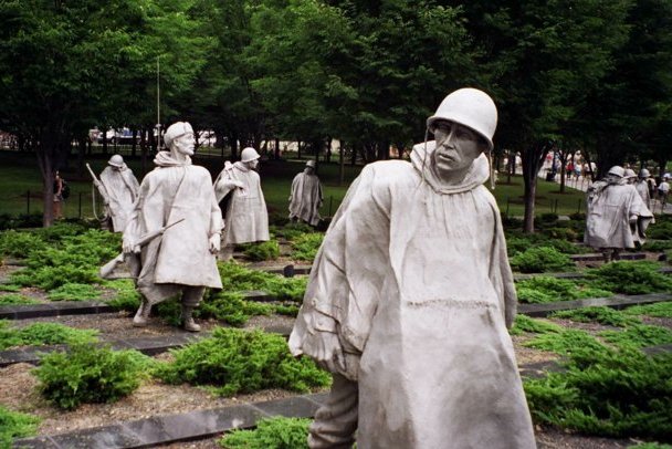 ▲ 워싱턴 디시의 한국전 메모리얼(Korean War Veterans Memorial) 파크에 설치된 참전 미군 베테랑 조형물들. ⓒ KWVA 