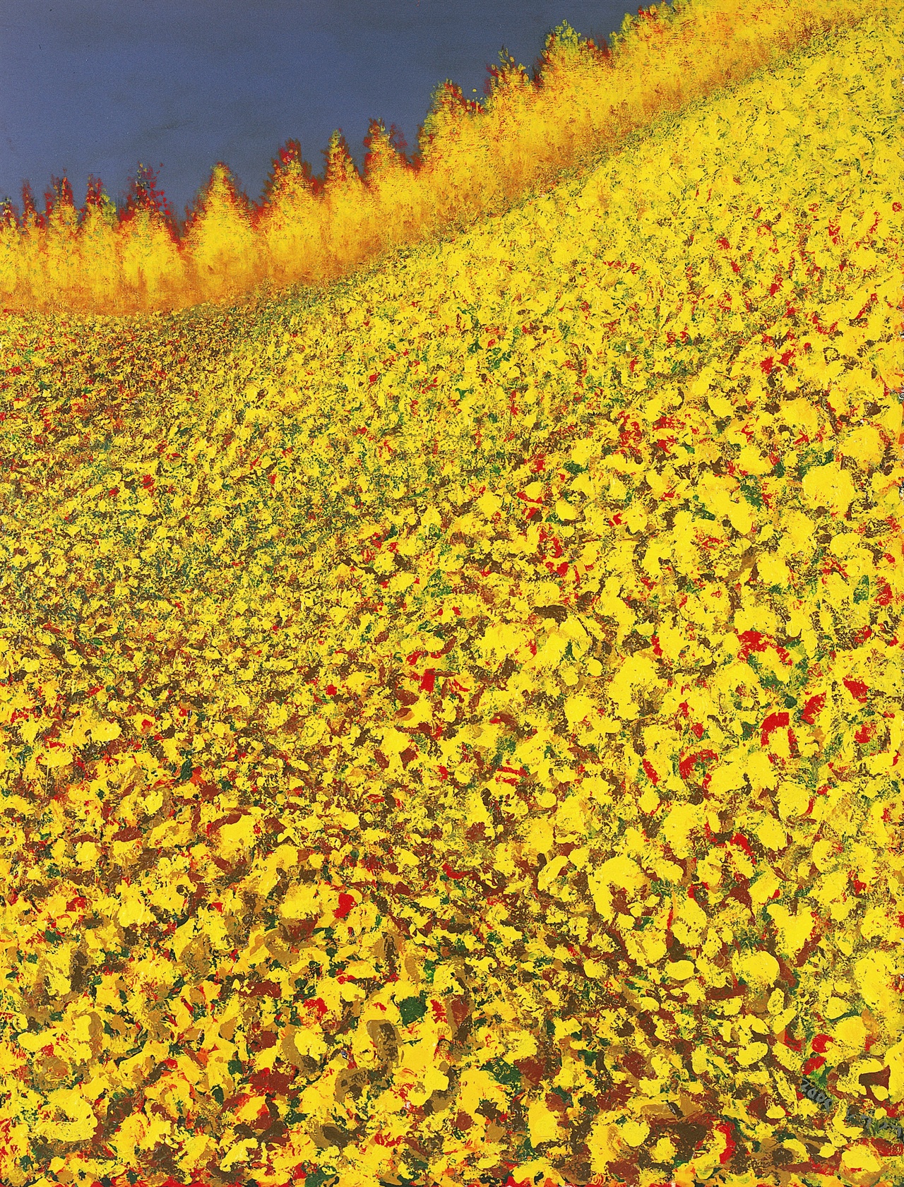산, 일렁이는 황금 물결. 캔버스에 유채. 162.2x130.3. 2000년
