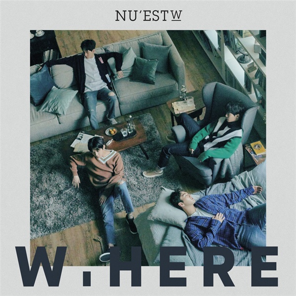  뉴이스트W의 새 음반 < W.HERE > 표지.