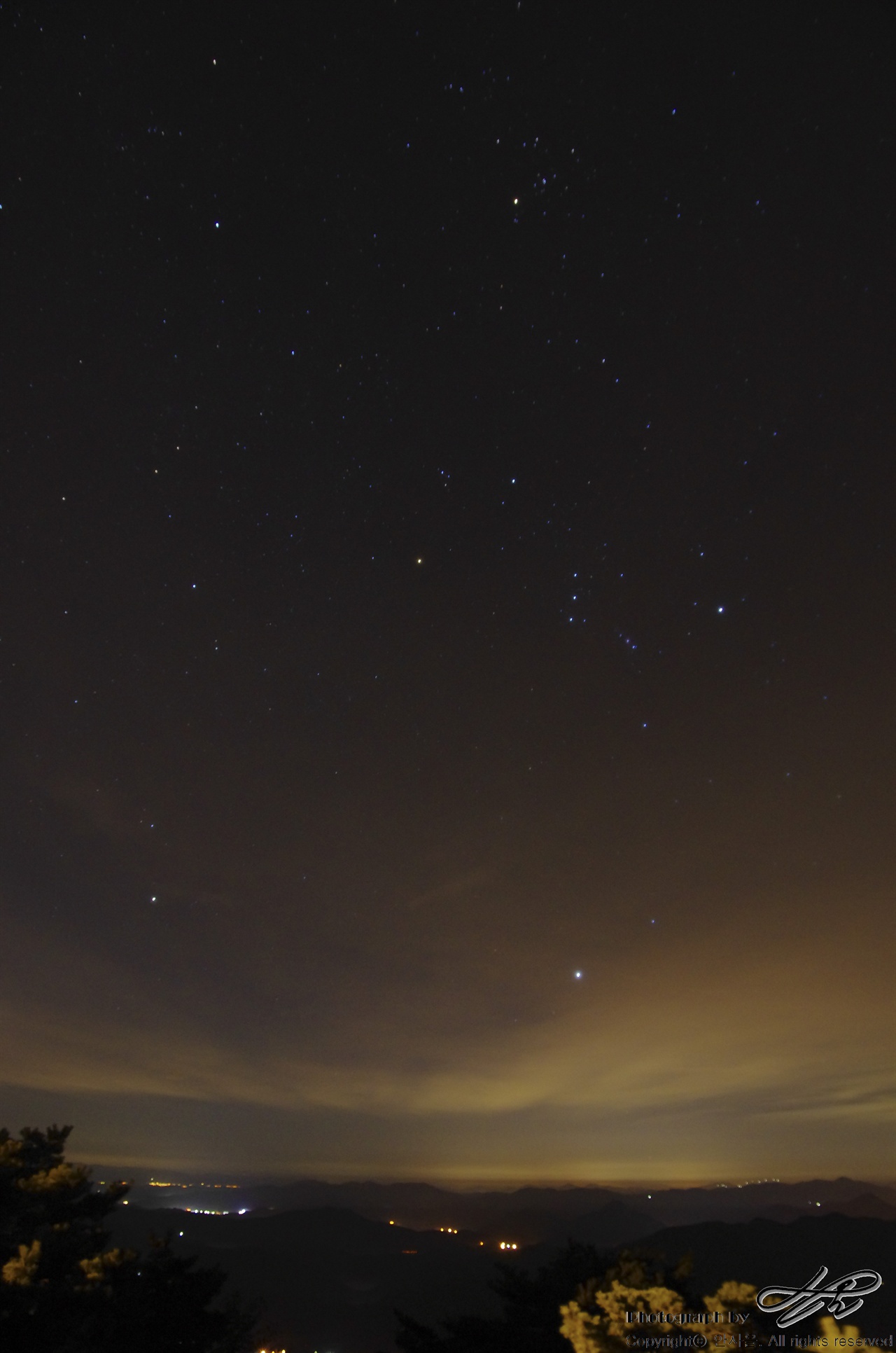 감악산의 밤하늘 (K5)필름으로 담기 전에 마침 차에 Dslr이 있어서 테스트 삼아 찍은 점상 사진