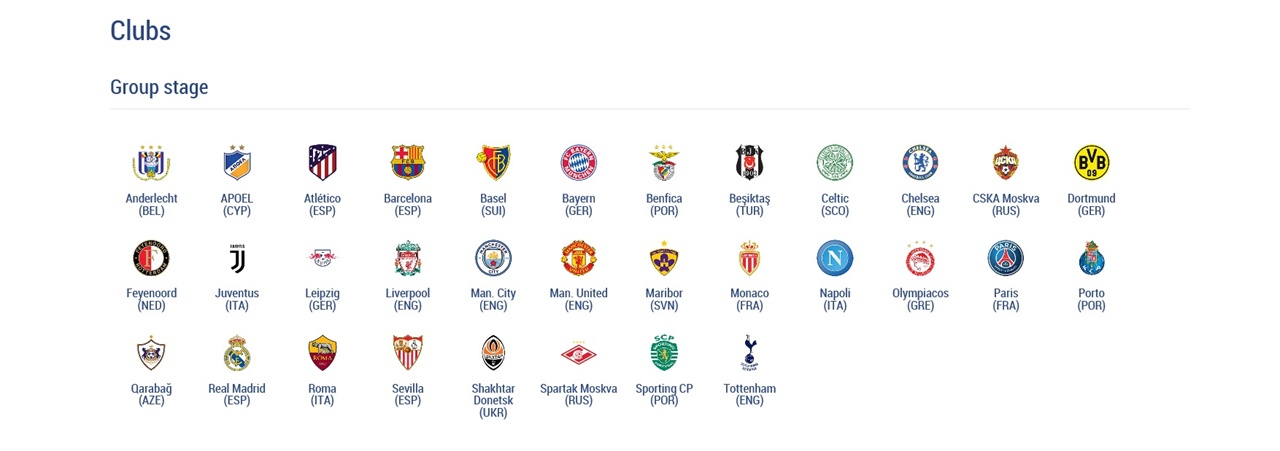 UEFA 챔피언스 리그의 또 다른 매력 .