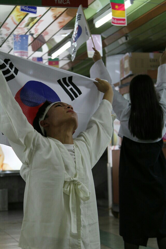 2015년 진행된 광주청소년독립페스티벌의 광주학생독립운동 상황재현 모습