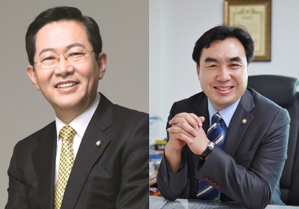 경실련에서 평가한 국정감사 우수의원에 선정된 박남춘(왼쪽)·윤관석(오른쪽) 국회의원.