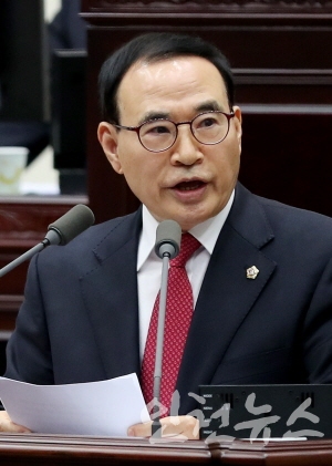 이용범 의원이 6일 245회 인천시의회 정례회에서 5분발언을 하고 있다.ⓒ인천시의회