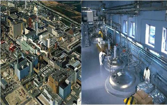 프랑스 북서부 라하그에 있는 사용후핵연료 재처리 시설. 습식재처리인 퓨렉스법을 활용한다. 