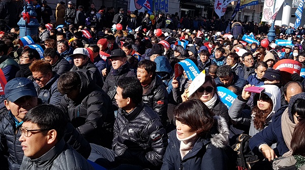 2017년 한국노총 전국노동자대회 모습이다.