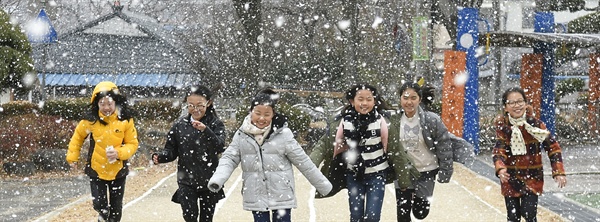 23일 함양초등학교 눈.