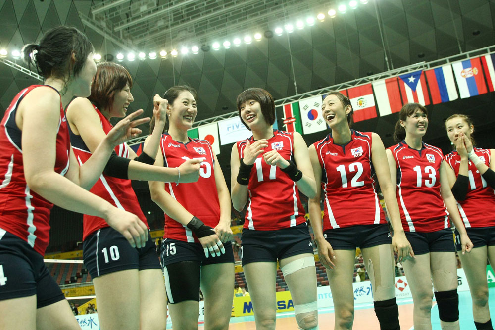  '2010 세계선수권 대회'에 출전했던 한국 여자배구 대표팀 선수들 
