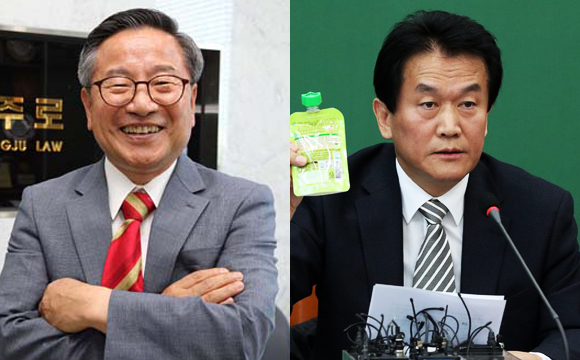 권태호 변호사(왼쪽)와 박주원 국민의 당 최고위원 