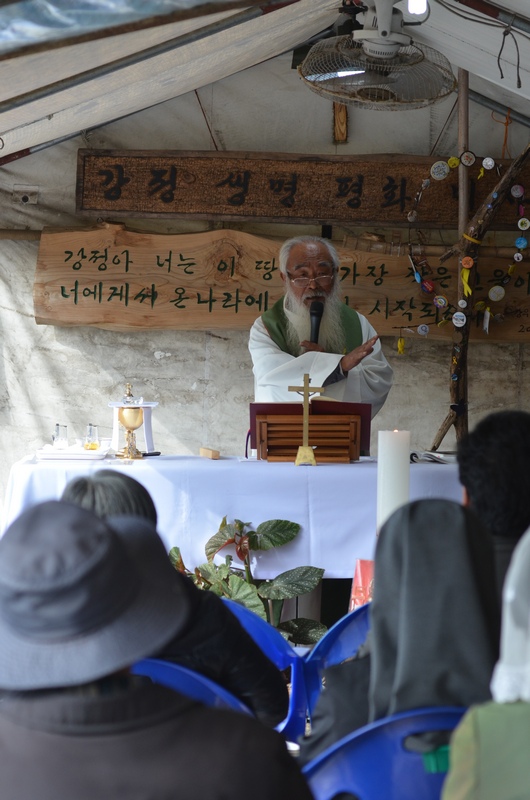 2017년 11월 13일 문정현 신부는 다시 강정으로 돌아가셨다. 바로 다음날부터 다시 평화미사를 봉헌하고 있다.