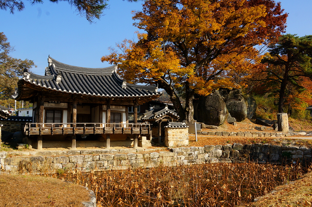 도암정 정경  1650년 황파 김종걸이 지은 정자. 많은 이들과 교류하며 글 읽고 수양한 정자다. 