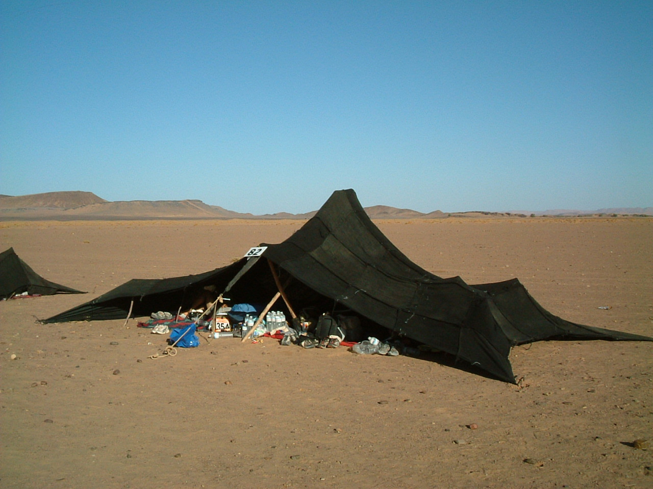 모로코의 베르베르인 텐트  