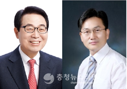 자유한국당 당무감사 결과를 발표로 자격 박탈 대상에 오른 자유한국당 송태영 청주흥덕당협위원장과 오성균 청주청원당협위원장.